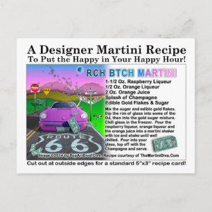 RCH BTCH Martini Rezept Postkarte