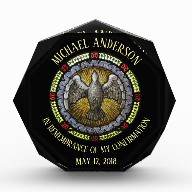 RCIA-Bestätigung für den Heiligen Geist aus festem Fotoblock (Vorderseite)