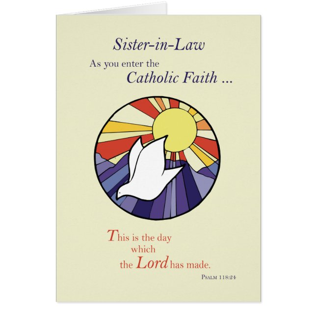 RCIA Dove Circle on Yellow, Sister-in-Law, Convert (Vorne)