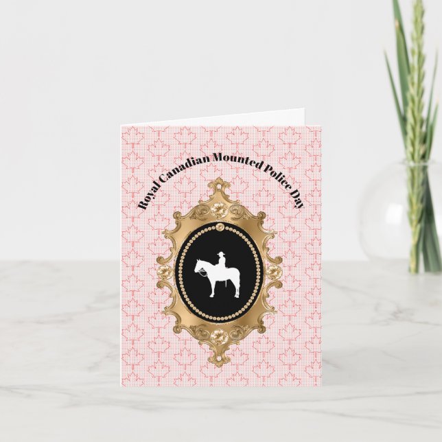 RCMP Tagesberg auf Pferdekarte Silhouette Karte (Vorderseite)