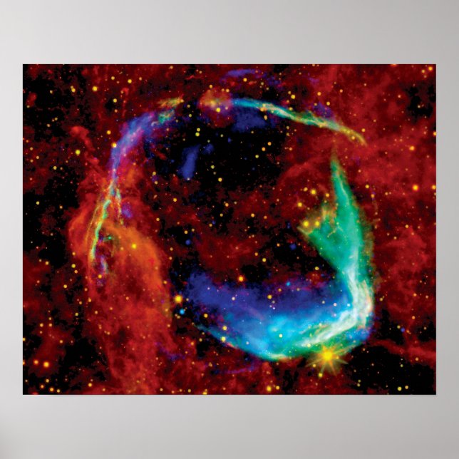 RCW 86 Supernova Remnant - NASA Hubble Space Foto Poster (Vorne)