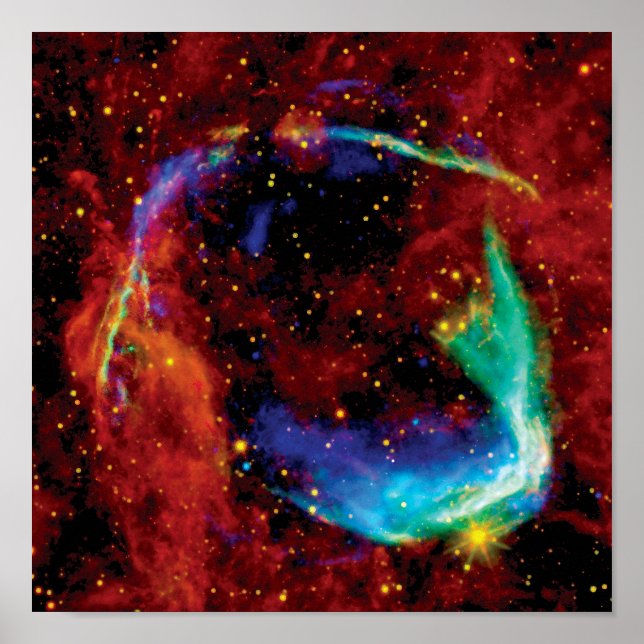 RCW 86 Supernova Remnant - NASA Hubble Space Foto Poster (Vorne)
