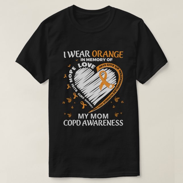 RD Custom COPD Awareness Shirt, ich trage Orange T-Shirt (Design vorne)