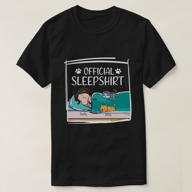 RD Offiziell Sleepshirt - Personalisierte Katze Lo T-Shirt (Design vorne)