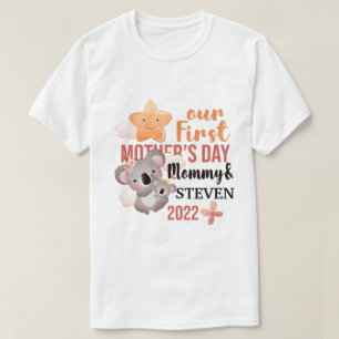 RD Personalisiert First Mother Day Mama and Baby T-Shirt