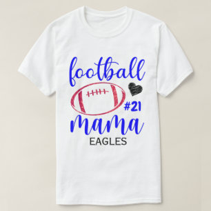 RD Personalisiert Football Mama Shirt, High School T-Shirt