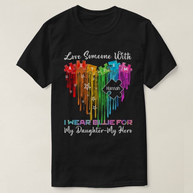 RD Personalisierte Liebe jemand mit Autismus T-Shirt (Design vorne)