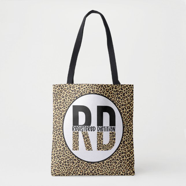RD Registriert Dietitian Cheetah Print RD Geschenk (Vorderseite)