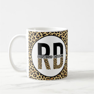 RD Registriert Dietitian Cheetah Print RD Geschenk Kaffeetasse