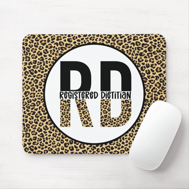 RD Registriert Dietitian Cheetah Print RD Geschenk Mousepad (Mit Mouse)