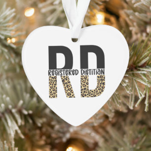 RD Registriert Dietitian Cheetah Print RD Geschenk Ornament
