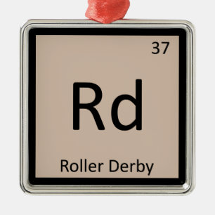 Rd - Rolle Derby trägt Chemie-Periodensystem zur Silbernes Ornament