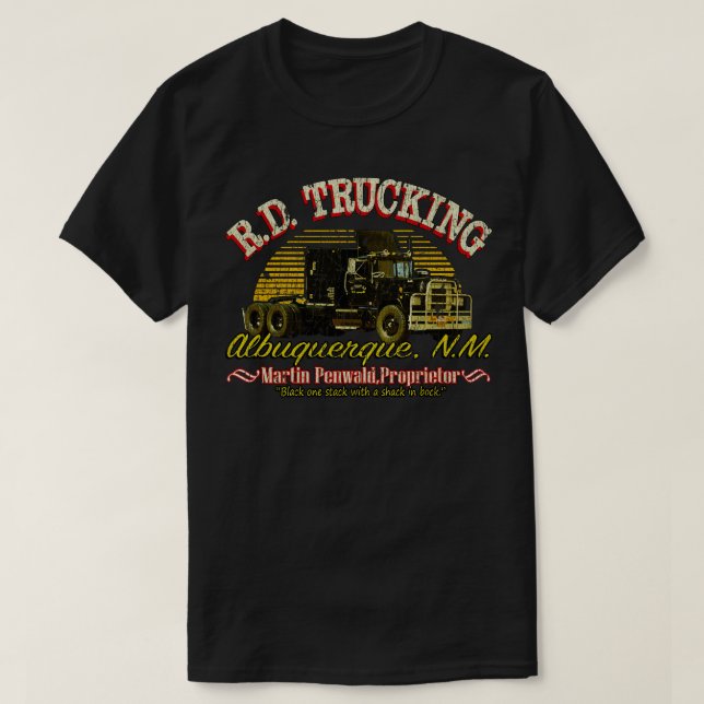 RD Trucking Custom 70er Vintag T-Shirt (Design vorne)