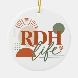 RDH Life Weihnachtsbaumanhänger - modernes Geschen Keramik Ornament