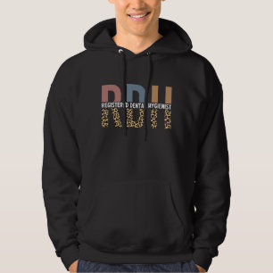 RDH Registered Dental Hygienic Leopard Print Hoodie