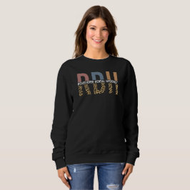 RDH Registered Dental Hygienic Leopard Print Sweatshirt