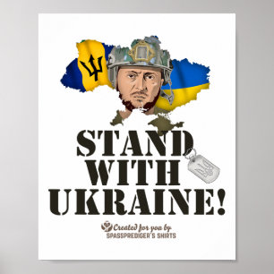 Rdos steht mit Ukraine Zelensky Flagge Rdos  Poster