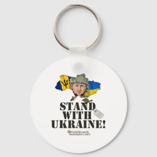 Rdos Steht Mit Ukraine Zelensky Flagge Rdos Schlüsselanhänger