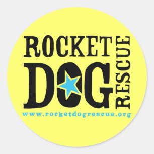 RDR-Logo (schwarz/blau) Runder Aufkleber