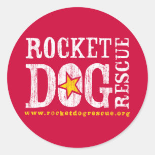 RDR-Logo (weiß/goldenrod) Runder Aufkleber