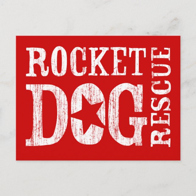 RDR-Logo (weiß/leerer Stern) Postkarte (Vorderseite)