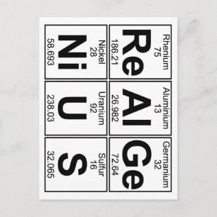 Re-Al-Ge-Ni-U-S (richtiges Genie) - Vollständig Postkarte