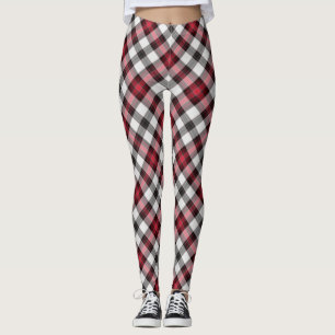 Re/Black Kariert Women's Leggings