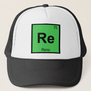 Re - Chemie-Periodensystem-Stadt Reno Nevada Truckerkappe