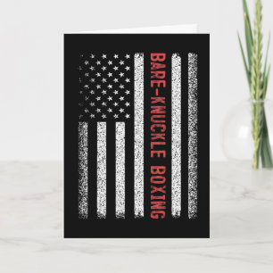 Re-Knuckle Boxen Amerikanische Flagge 4. Juli Frau Karte