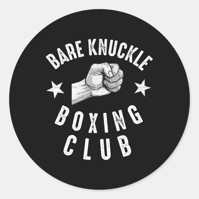 Re Knuckle Boxing Männer Faustkampf Knuckle Fighte Runder Aufkleber (Vorderseite)