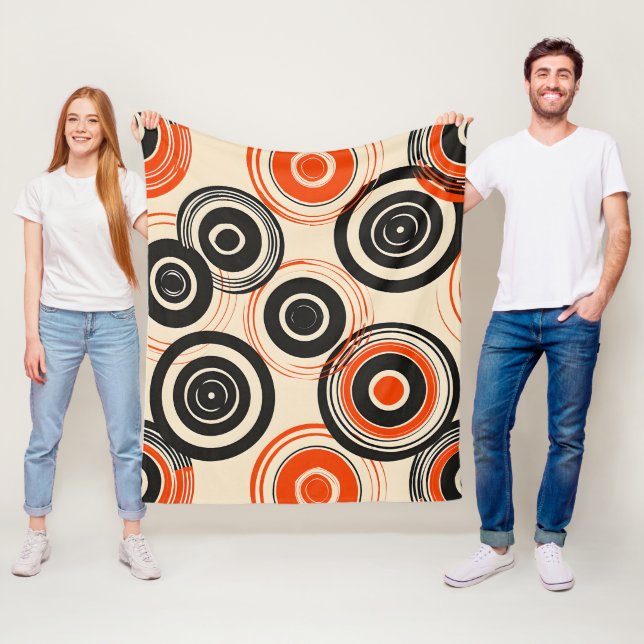 Re-o-konzentrische Kreise Fleecedecke (Beispiel)