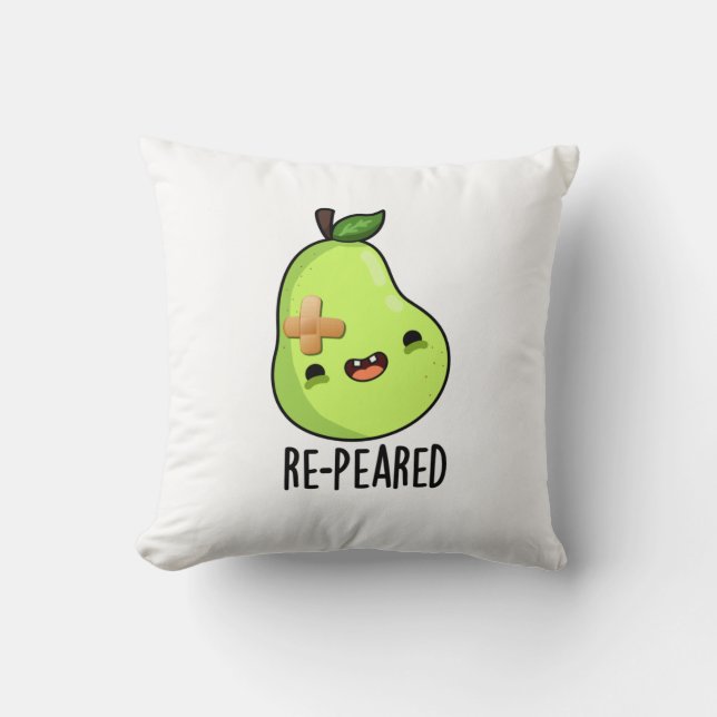 Re-peared Funny Fruit Birn Pun Kissen (Vorderseite)
