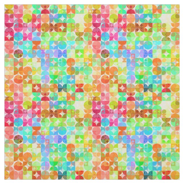 Re-Quadrate mit hellen Farben, Mosaikmuster Stoff (Muster)