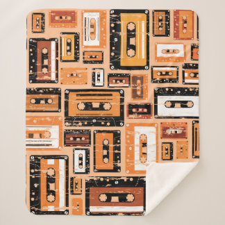 Re-Re-Kassettenband Nahtloses Muster Sherpadecke