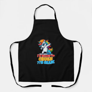 Re. Runde Dabbing Einhorn Ich bin bereit, sieben z Schürze