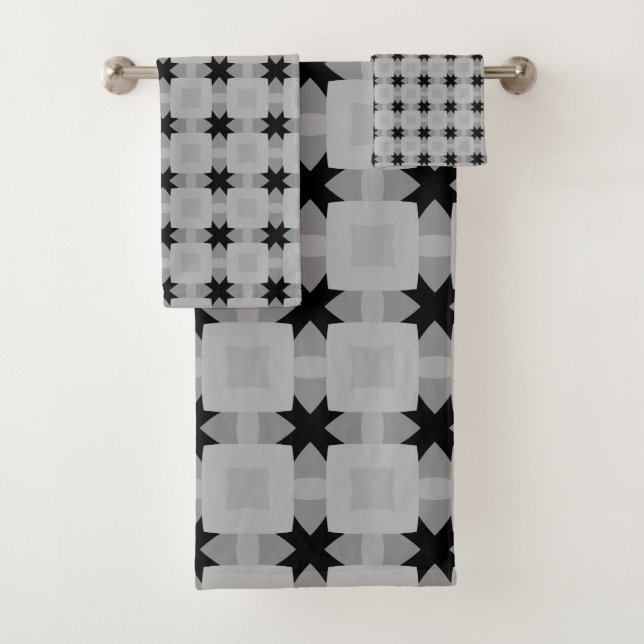 Re-Square-Gittermuster Badhandtuch Set (Insitu)