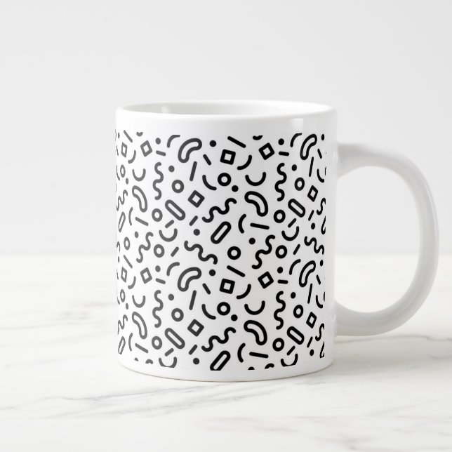 Re-Squiggle-Muster Jumbo-Tasse (Rechts)