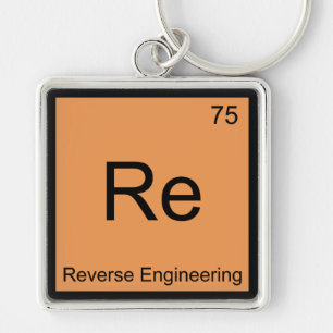 Re - Symbol für Reverse Engineering Chemistry Ele Schlüsselanhänger