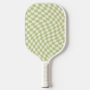 Re-Wavy-Checkered-Muster grün Pickleball Schläger