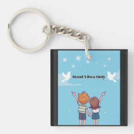 "Reach for the Sky – Motivational Cartoon Schlüsselanhänger