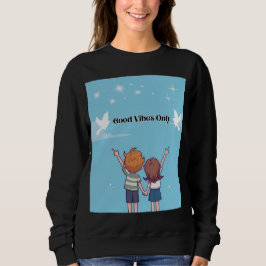 "Reach for the Sky – Motivational Cartoon Sweatshirt
