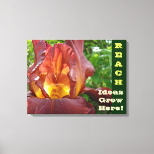 REACH Kunstwerke Ideen wachsen hier Iris Blumen Leinwanddruck