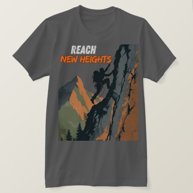 Reach New Heights – Climbing Day Tribute T-Shirt (Design vorne)