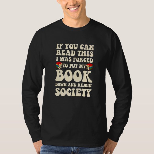 Read Books  For Men Women Bookworm Bookaholic T-Shirt (Vorderseite)