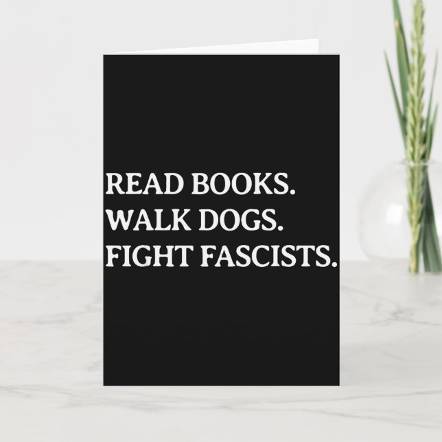 Read Books Walk Dogs Fight Fascists - Reading Book Karte (Vorderseite)