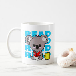 Read: Cute Koala Reading Book & Coffee Mug Kaffeetasse