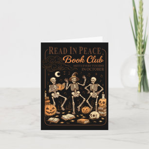 Read in Peace Book Club Spooky Leser Halloween O Karte