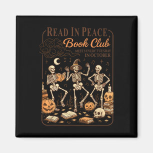 Read in Peace Book Club Spooky Leser Halloween O Magnet