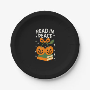 Read in Peace Funny Halloween Book Pappteller