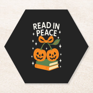 Read in Peace Funny Halloween Book Untersetzer